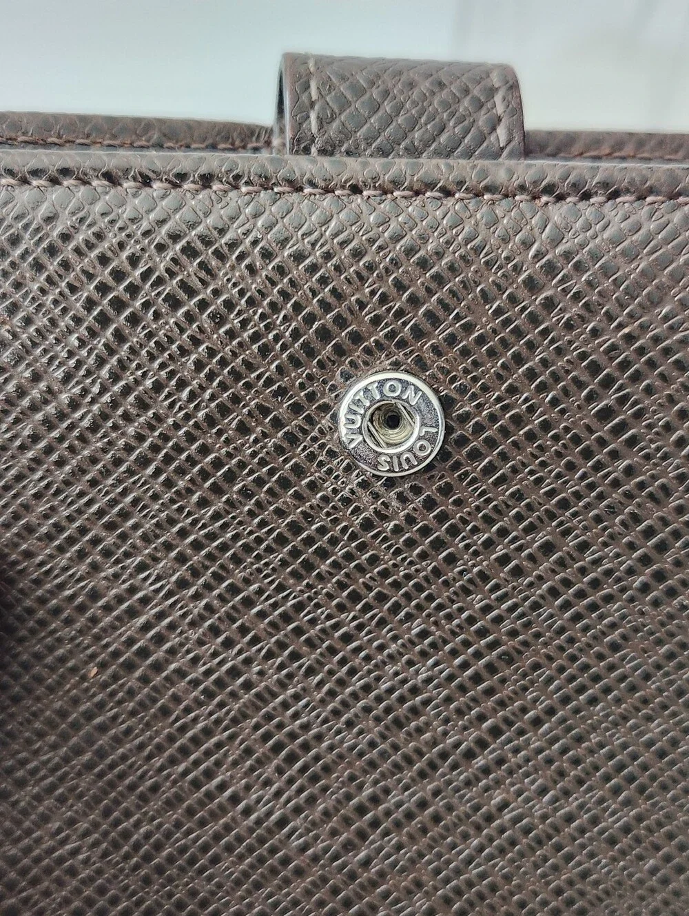 Louis Vuitton Taiga Small Agenda PM Cover Brown Leather